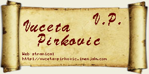 Vuceta Pirković vizit kartica